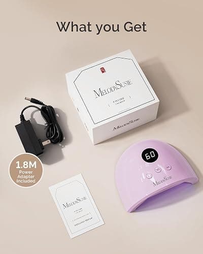 MelodySusie Compact Advanced UV LED Nail Lamp, P-Plus30F Nail Dryer with 3 Timers & Smart Sensor Cures All Gels, Especially Rhinestone Glue, Solid & Liner Gel Polishes for Advanced DIY at Home-Purple thumbnail 7