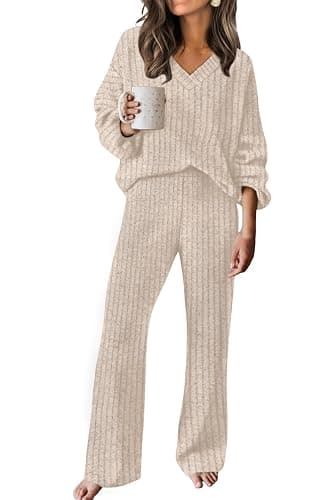 RUMIA Lounge Sets for Women 2026 Vacation Matching Track Suits Sweater Fall Outfits (S-2XL) - Image 1