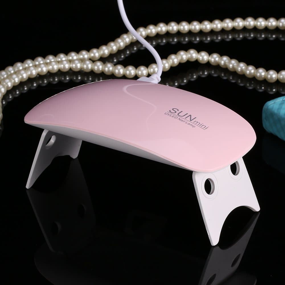 Secador de Lámpara UV de 2 Colores, Mini Luces LED para Uñas, Portátil 6W Lámpara LED UV de Curado en Gel, Manicura y Esmalte de Uñas(#2) thumbnail 5