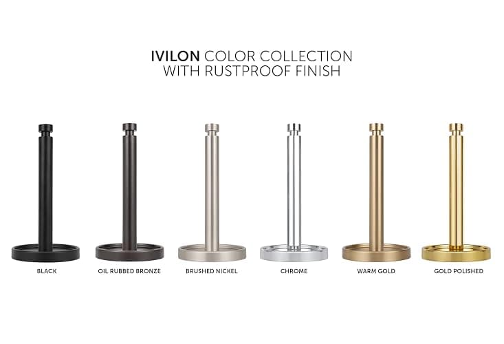 Ivilon Countertop Paper Towel Stand - Steady and Easy Tear - Fits All Paper Towel Rolls - Warm Gold thumbnail 5