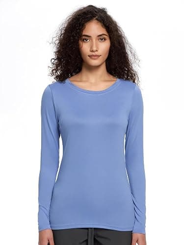 COZYFIT Underscrub Long Sleeve Women - Crew Neck Scrubs Undershirts for Nurse with Soft Fabric thumbnail 3