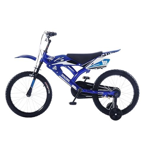 BSTSEL 16" 18" Kids Bicycle Moto Motorcross Bike with Removable Stabilisers Wheels for Boys&Girls Ages 5-10 Years Old Children 16/18 inch Motorcycle Bike Gift thumbnail 7