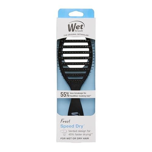 Wet Brush Speed Dry Hair Brush, Black Frost - Vented Design & Soft HeatFlex Bristles Are Blow Dry Safe - Ergonomic Handle Manages Tangles - Pain-Free Hair Accessories thumbnail 11