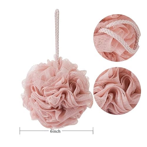 KAKOOI Bath Sponges, Shower Loofah for Body Exfoliation(1 pcs, Pink) thumbnail 2