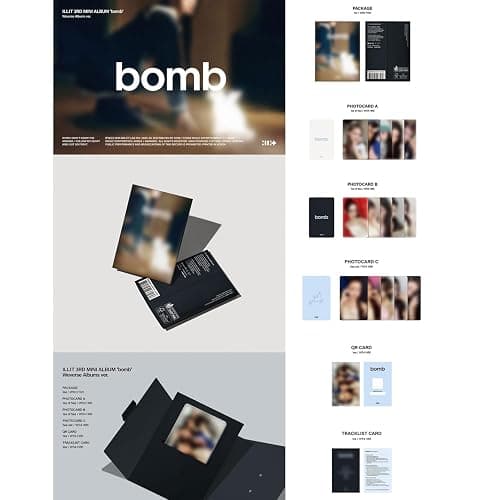 ILLIT - 3rd Mini Album [bomb] (Weverse Albums ver.) Package + Photocard + QR Card thumbnail 3