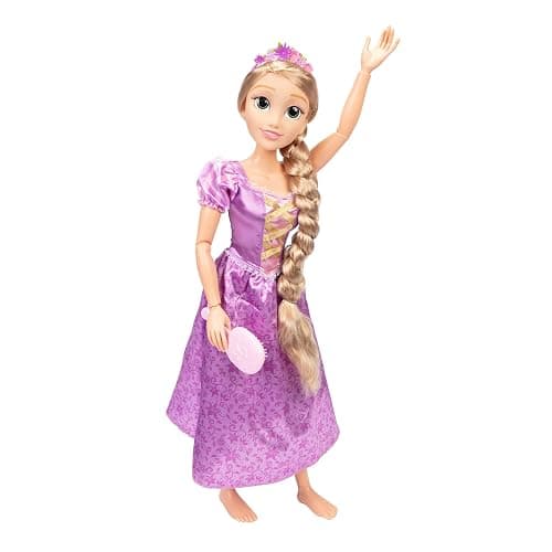 Disney Princess Rapunzel Doll Playdate 32” Tall & Poseable, My Size Articulated Doll in Purple Dress, Comes with Brush to Comb Her Long Golden Hair, Flower Garland Hairband & Hair Pins thumbnail 6