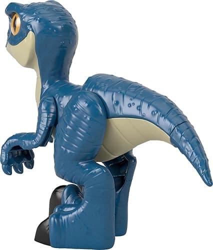 Fisher-Price Imaginext Jurassic World Dinosaur Toy Raptor XL Poseable Figure, 9 Inches Tall, Pretend Play Preschool Kids Ages 3+ Years - World Raptor thumbnail 4