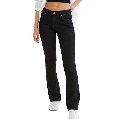 Aeropostale Women's Aero Mid Rise Bootcut Jean - 0 - Black - Image 1