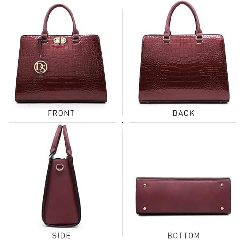 Dasein Women Handbags Purses Ladies Work Purse Satchel Tote Top Handle Shoulder Bags with Matching Clutch thumbnail 4