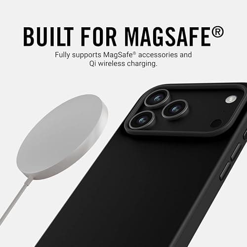 Ridge Case Compatible with iPhone 17 PRO MAX - Compatible with MAGSAFE & Wireless Charging, Aluminum Control Buttons, Dual-Layer Construction, TPU Bumper with Drop Protection (Matte Black) thumbnail 3
