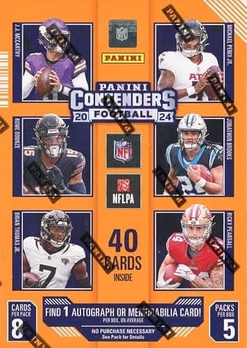 2024 Panini Contenders Football EXCLUSIVE Factory Sealed Blaster Box with AUTOGRAPHS or MEMORAILIA & (7) INSERTS or PARALLELS! Look for Rookies of Jayden Daniels, Caleb Williams, Box Nix & More! thumbnail 2