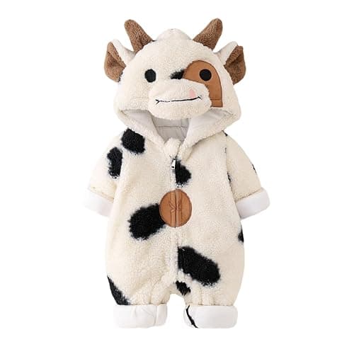 Tempura unisex-baby baby-boys Unisex Baby Fleece Thicken Romper - Image 1