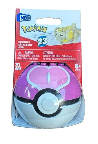 MEGA Pokemon: Series 23 Fidough Love Ball - 31 Piece Building Set - Image 1