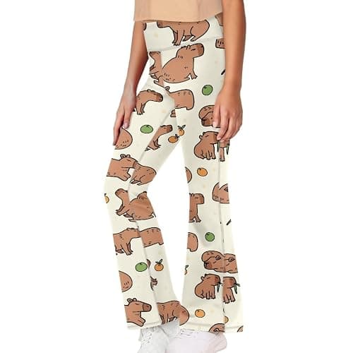 Ystardream Girls' Activewear Leggings Cute Flare Leggings for Girls Casual thumbnail 5