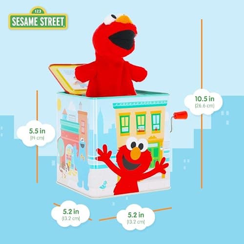 Kids Preferred Sesame Street Jack in the Box - Elmo Plush Toy for Toddlers 1-3, Developmental Toy thumbnail 2