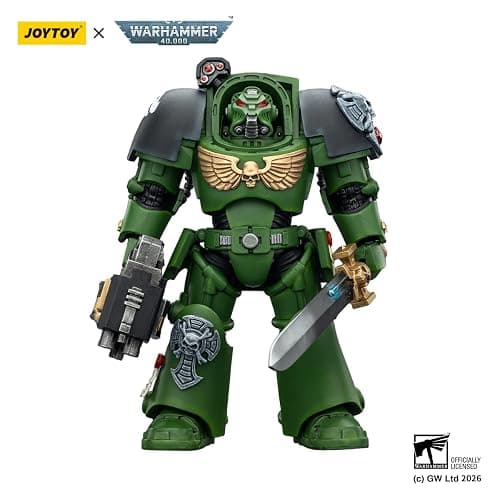 JOYTOY Warhammer 40K 1/18 Action Figure Salamanders Terminator 1 with Power Sword and Storm Bolter 5.6in Model Collector's Gift thumbnail 4