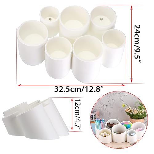 BTSKY Tilting Cylinder Creative Pen Holder, Pen Container, Brush Pot, Combination Desktop Storage Organizer Desk Decoration,Creative Cylinder Hanging Planter Holder Multifunctional Wall-Mounted thumbnail 3