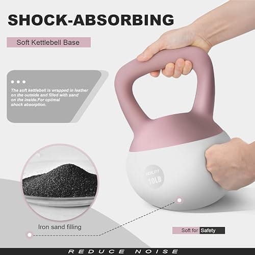 NEALFIT Soft Kettlebell 5LB/10LB/15LB/20LB/25LB, Kettlebells Set Soft Kettle Bell Anti-Slip Grip Weight for Home Gym Strength Training thumbnail 6