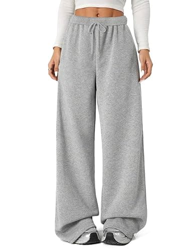 Fleece Wide Leg Sweatpants - Image 1