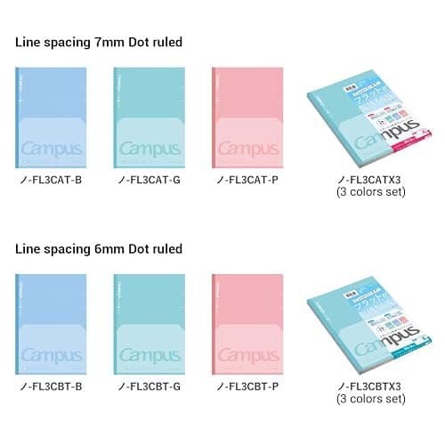 KOKUYO Composition Notebook, 7 x 10 inch Kimochii Lined Notebook, 30 Sheets 6mm Dot Ruled Paper, 1 Pack Pink B5 Notebook for School and Work, School Supplies Comp Book for Note Taking thumbnail 6