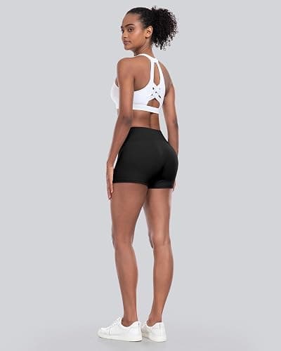 CHRLEISURE High Waisted Spandex Biker Shorts, Workout Booty Soft Yoga Shorts for Women thumbnail 5