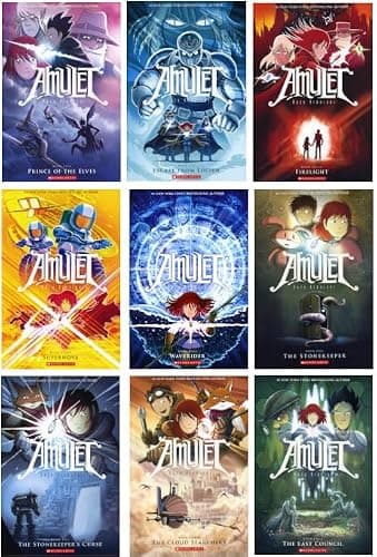Amulet 1-9 Box Set (The Stonekeeper;The Stonekeeper's Curse; The Cloud Searchers; The Last Council; Prince of the Elves; Escape from Lucien; Firelight; Supernova; Waverider Amulet) thumbnail 3