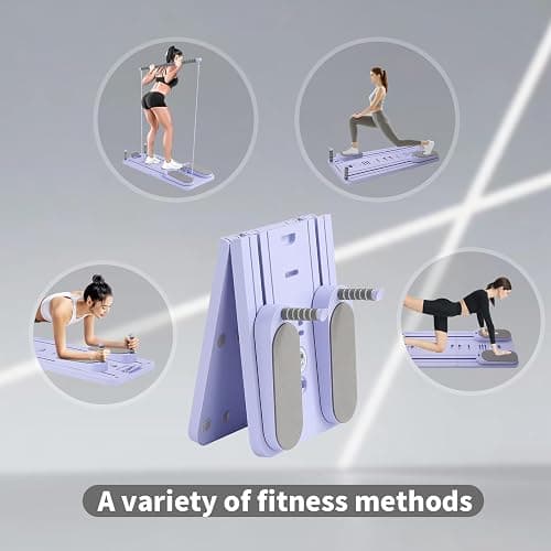 CGXRDK Pilates Equipment: Purple Pilates Kit, Reformer & Board for Home Workouts, Portable Home Pilates Machine Set, 41.7x16.1x1.2 in, Flo Pilates Reformer 2025 Accessories for Women thumbnail 2