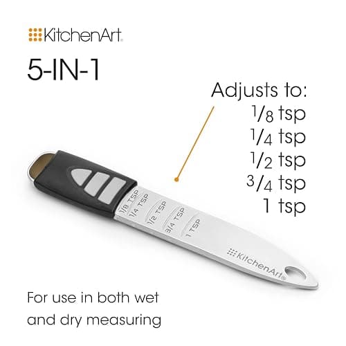 KitchenArt Pro Adjustable Measuring Set, Includes Adjustable Tablespoon, Teaspoon, and 2 Cup Measuring Cup thumbnail 7