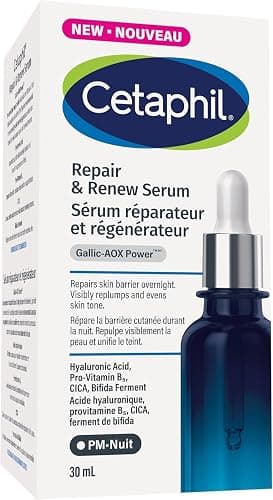 CETAPHIL Repair & Renew Night Serum for Stressed Sensitive Skin with Gallic Acid & Vitamin E, PM Face Serum, Repairs Skin Barrier Overnight, Dermatologist Recommended, 1 fl oz Dropper Bottle thumbnail 9
