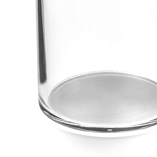 Osco Clear Acrylic Pen Pot – Round Transparent Pencil Holder & Desk Tidy – Durable Office Organiser for Stationery, Pens, Pencils & Makeup Brushes – H11 x W8 x D8 cm thumbnail 8