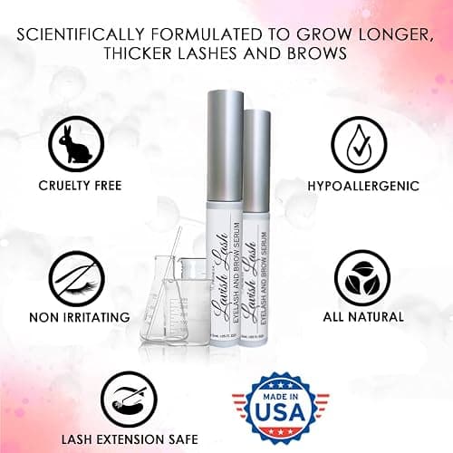 Pronexa Hairgenics Lavish Lash – Eyelash Growth Enhancer & Brow Serum with Biotin & Natural Growth Peptides for Long, Thick Lashes and Eyebrows! Dermatologist Certified, Cruelty Free & Hypoallergenic. thumbnail 2
