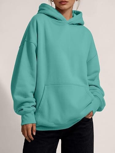 Trendy Queen Womens Hoodies Oversized Sweatshirt | Cozy Fleece Hoodie,Basic Pullover Sweatshirt,Large Kangaroo Pocket,Seamless Daily Outfit Match thumbnail 2