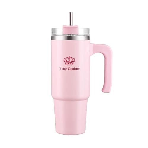 Juicy Couture Travel Style Fashion Water Bottle - Light Pink - 31.5oz - Image 1