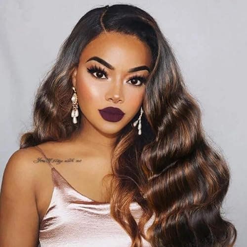 UNICE Brown Highlight Body Wave Human Hair Weave 3 Bundles 18 20 20 inches, Brazilian Remy Hair Ombre Blonde Human Hair Wavy Weaves Sew in FB30 Piano Color thumbnail 2