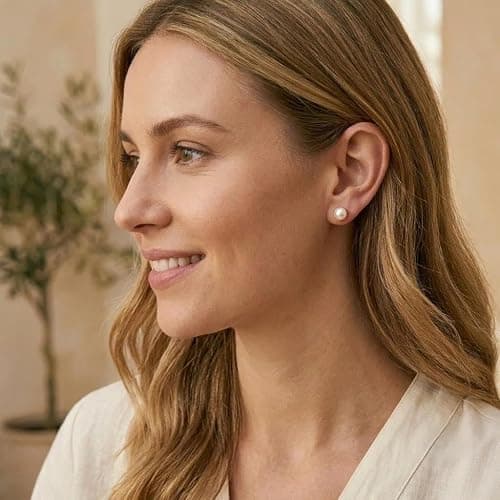 ToHeart 5 Pairs 14K Gold Silver Plated Pearl Stud Earrings for Women 3-7MM | Hypoallergenic Pearl Earrings Set Lightweight Cartilage Piercing Earrings Jewelry Gifts for Women thumbnail 5
