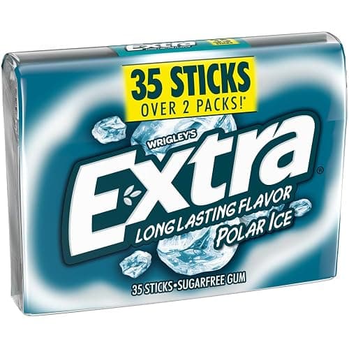 EXTRA Polar Ice Sugar Free Chewing Gum, School Snacks, 35 Stick Pack | Mint gum for fresh breath on the go; sugar free gum and extra gum for school snacks, office desks, backpacks. - Image 1