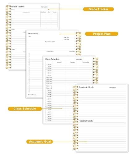 Academic Planner for 2026 or Anytime - 8.5" x 11" Undated Weekly Student Planner For Homeschool, High School, College & Nursing Students, 200 Pages, Green thumbnail 7