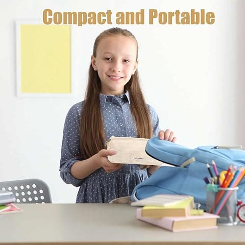 Maxmoc Federmäppchen Cord-Stoff,Mäppchen Cord-Stoff,Federtasche Mädchen,Pencil Case Schulmäppchen,Stiftemappe für Frauen Mädchen thumbnail 4