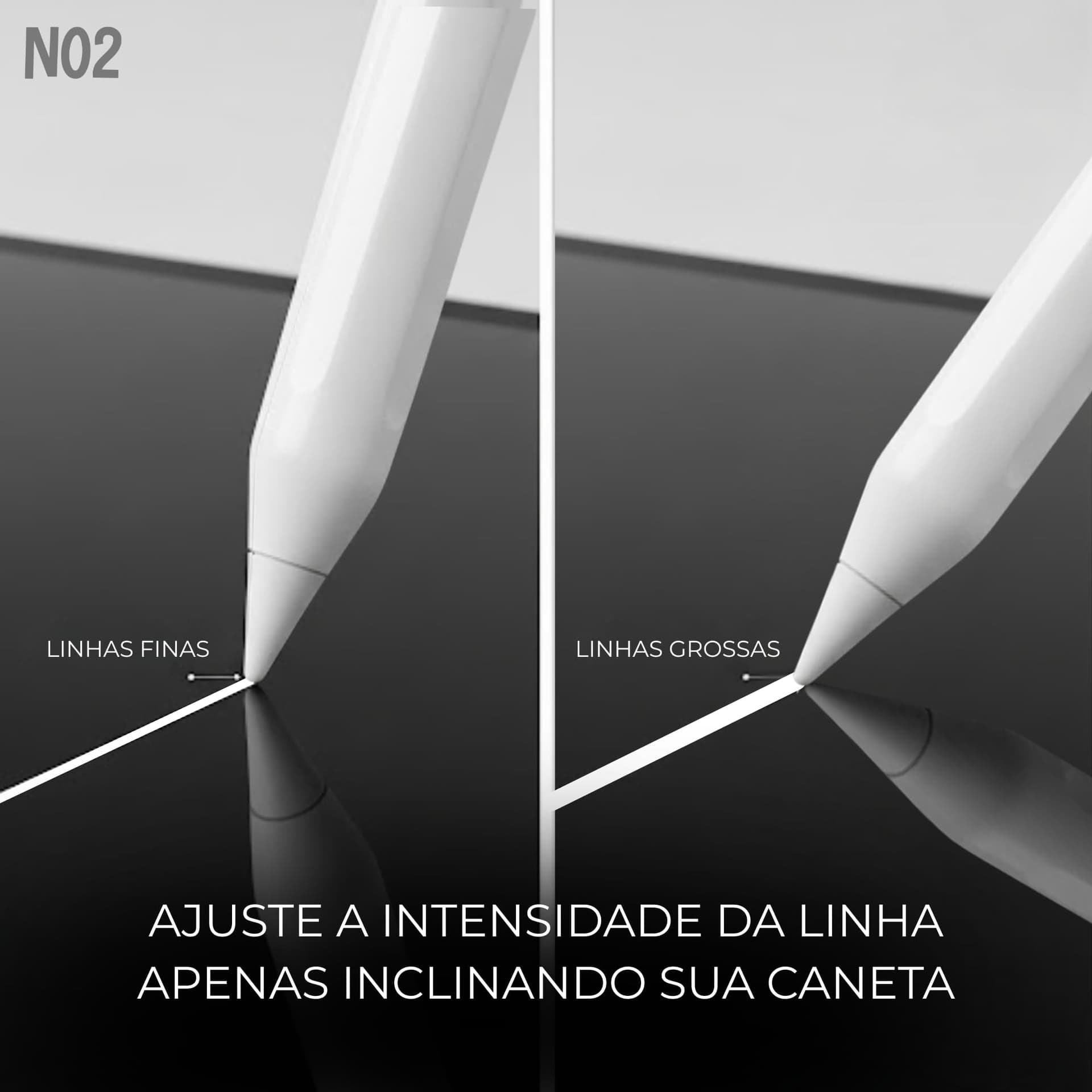 Caneta Digital para iPad NO2PROBLEMS Pencil Stylus Touch com Ponta Extra e Alta Sensibilidade Escrita Suave (Branca) thumbnail 5