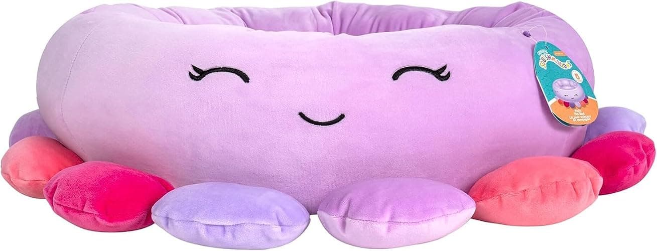 Squishmallows 24-Inch Beula Octopus Pet Bed - Medium Ultrasoft Official Squishmallows Plush Pet Bed thumbnail 3
