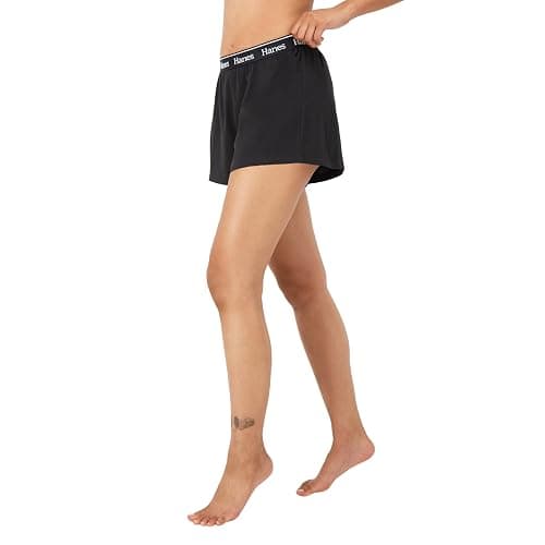 Hanes Womens Originals Sleep Shorts, 2-Pack, Comfywear Supersoft Lounge Shorts Pack, 3.25" thumbnail 3