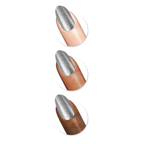Sally Hansen Insta-Dri Nail Polish Chrome Top Coat | Quick Dry, Long Lasting, Streak-Free Shine, Opaque | Steel the Show | Metallic Silver Nail Polish thumbnail 3