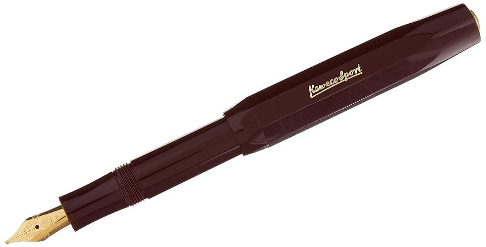 Kaweco CLASSIC SPORT Fountain Pen Bordeaux with 23 Carat Gold-Plated Steel Nib and Iridium Tip for Ink Cartridges I Sport Fountain Pen 13 cm I Nib: M (Medium) thumbnail 4
