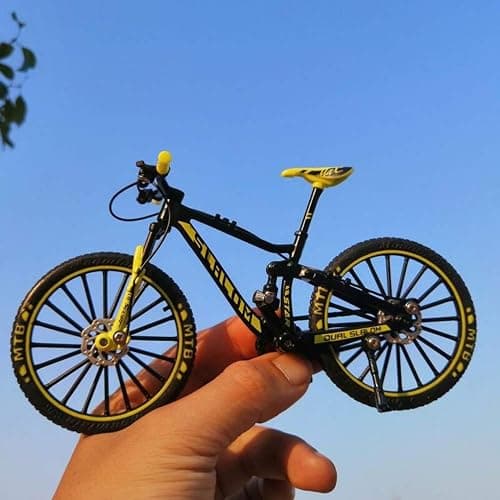 YEIBOBO ! Alloy Mini Downhill Mountain Bike Toy, Die-cast BMX Finger Bike Model for Collections (Black/Green) thumbnail 2