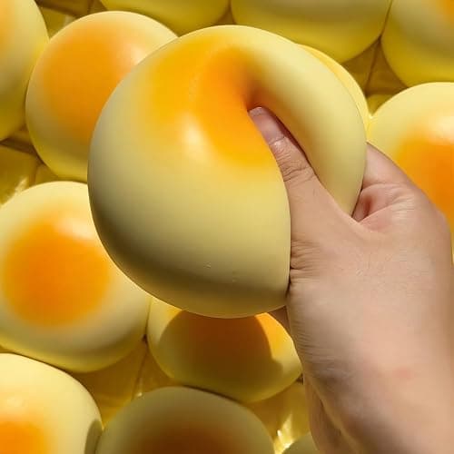 Cream Bun Bread Squishy - 4" Slow Rising Squishy Toys, Super Soft Food Squishies, Sensory Stress Relief Squeeze Toys for Adults, Cute Desk Fidget Toy - Image 1