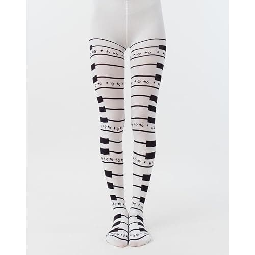 RICHTRUE Whimsy Twee Funky Patterned Tights Women Teen Girls Emo Goth Cool 2000s Fun Printed Tights Y2k Grunge Alt Clothes thumbnail 2