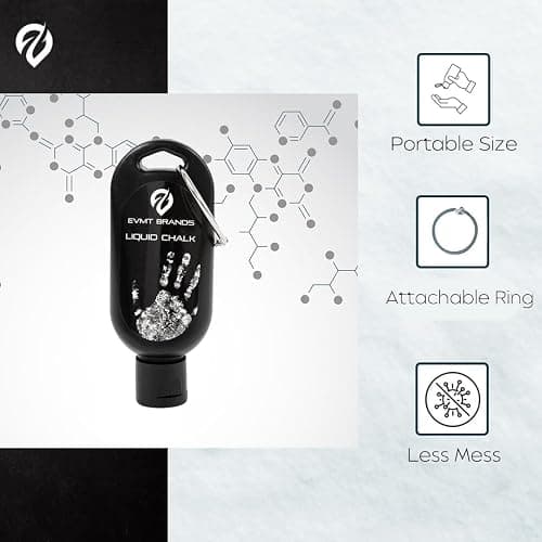 EVMT Brands Liquid Chalk, Mess Free Gym Chalk for Weightlifting, Gymnastics, Rock Climbing, Dancing, and Lifting. Sweat Resistant and Long Lasting for Stronger Hand Grip. Package May Vary. thumbnail 3