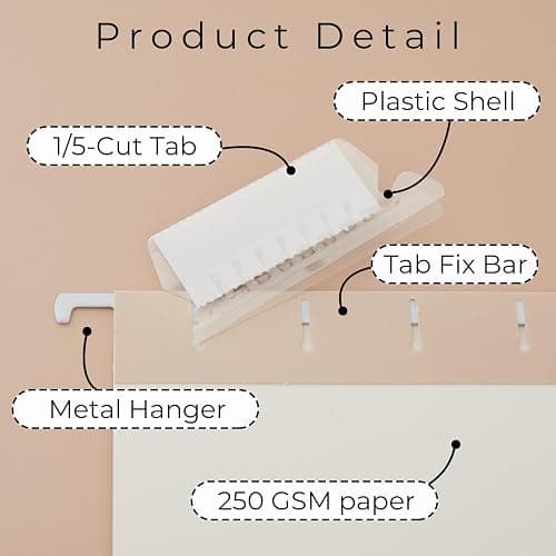 Y YOMA Hanging File Organizer, Letter Size Rose Gold Metal Desk File Crate Storage Basket for Home Office, 1 Pack, with Coco Mocha Standard + Extra Capacity Hanging Folder Set thumbnail 6