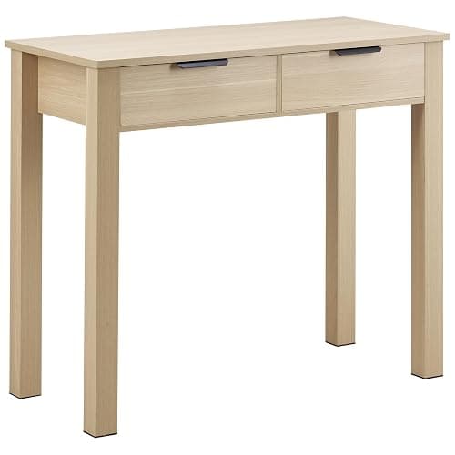 VEVOR Small Desk with Drawers, Wooden Table for Home Office, Small Computer Desk with Storage, Vanity Desk with Drawers, Study Table for Adults/Students for Drawing, Reading, Writing, Light Wood thumbnail 9