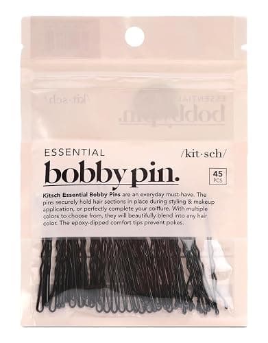 Kitsch Bobby Pins - Ideal for Dark, Thick & Thin Hair, Black 45 pcs | 1.87 Inches – Hair Styling Accessories for Kids, Girls and Women – Stylish and Secure Hair Pin thumbnail 7